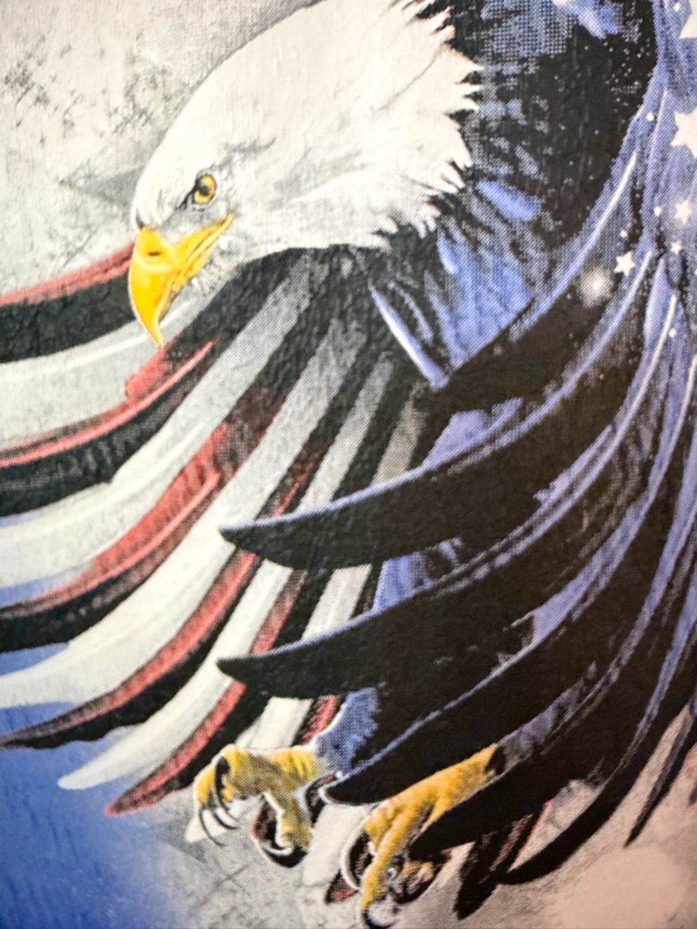 Patriotic American Bald Eagle Graphic Womens Short Sleeve V-Neck Tee XL - Picture 6 of 8